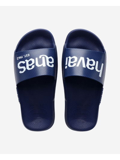 Havaianas Slide Classic Logomania - NAVY BLUE