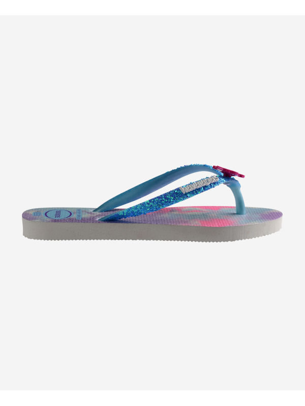 Havaianas Kids Slim Glitter Trendy - WHITE/BLUE WATER