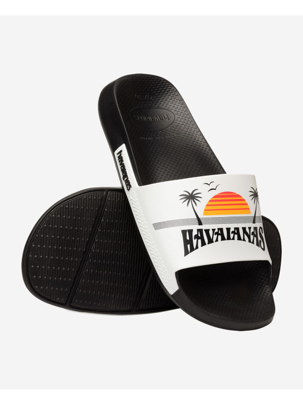 Havaianas Slide Print - BLACK/WHITE