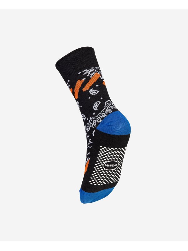 Calzini Havaianas Print - BLACK/LIGHT ORANGE