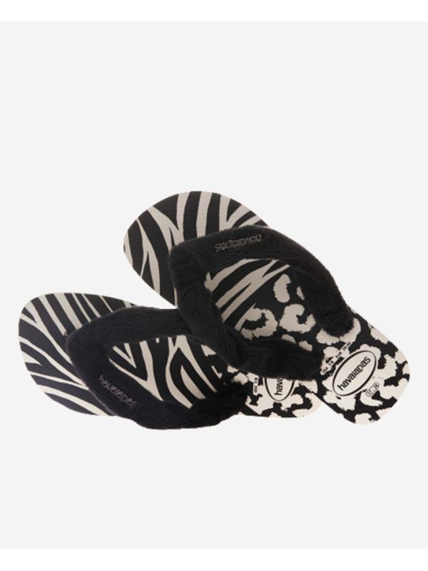 Havaianas Top Home Fluffy - WHITE/BLACK