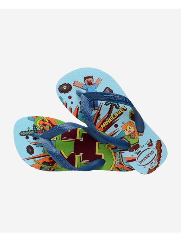Havaianas Kids Minecraft - WHITE/BLUE COMFY
