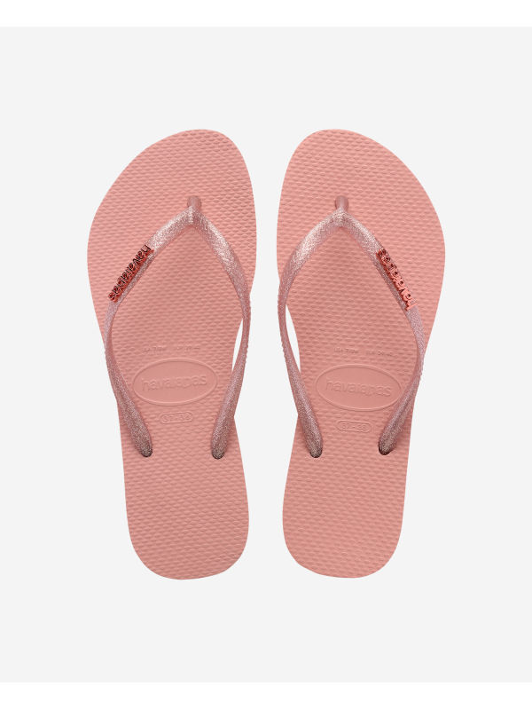 Havaianas Slim Logo - CROCUS ROSE/APRICOT RED
