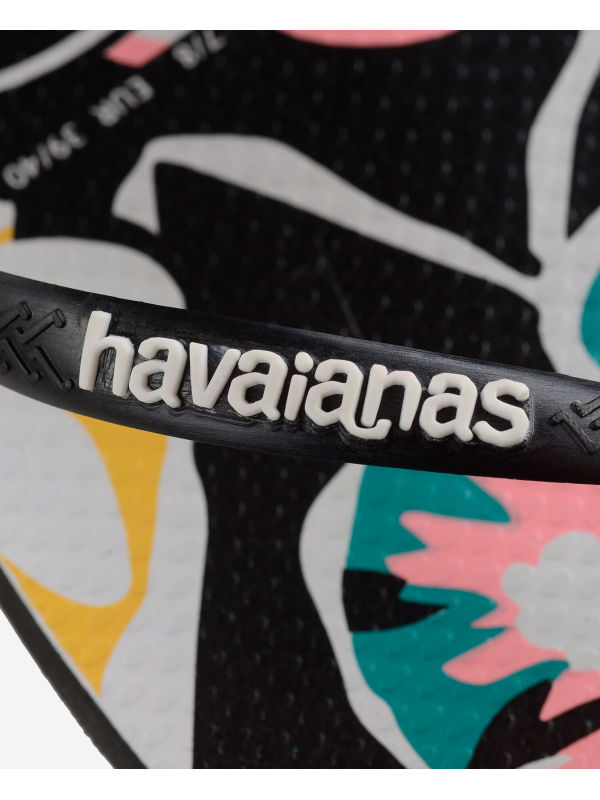Havaianas Slim Floral Basic - BLACK/BLACK