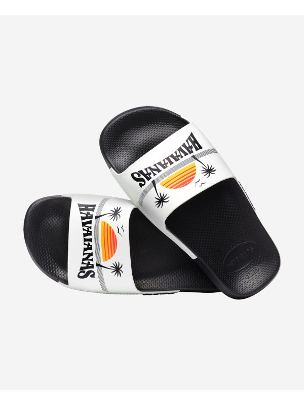 Havaianas Slide Print - BLACK/WHITE