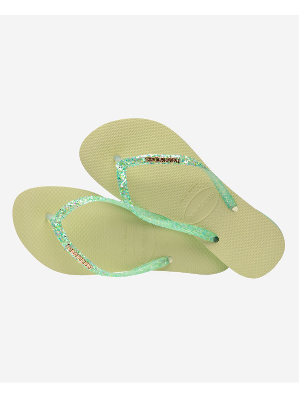 Havaianas Slim Glitter Flourish - GREEN GARDEN