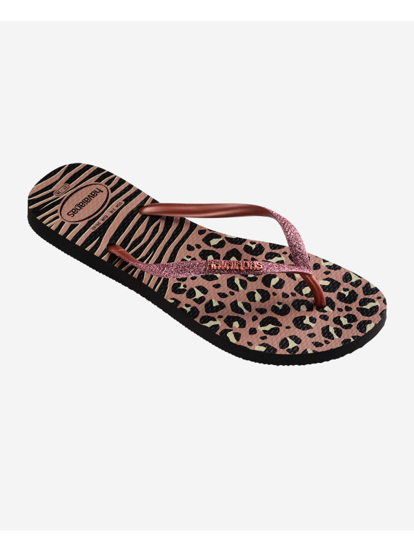 Havaianas Slim Animals Mix - BLACK/GOLD