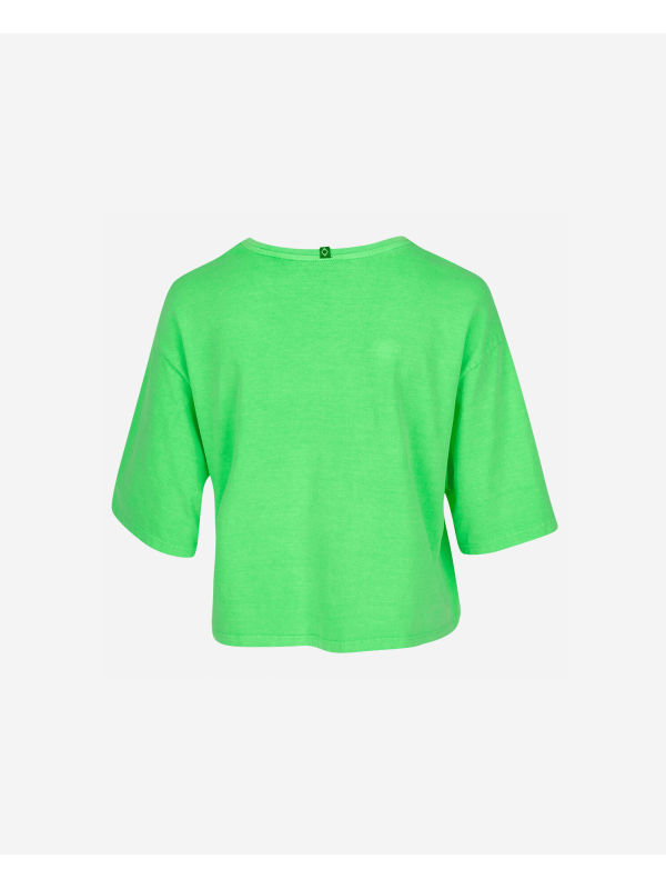 Havaianas T-shirt Cropped Stripes 62 Vintage - NEON GREEN