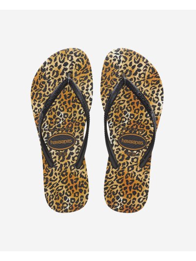 Havaianas Slim Leopard - BLACK/BLACK
