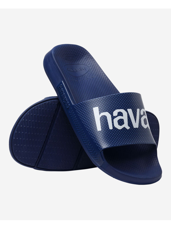 Havaianas Slide Classic Logomania - NAVY BLUE