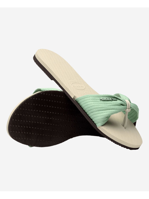 Havaianas You St Tropez Basic - BEIGE/MINERAL GREEN