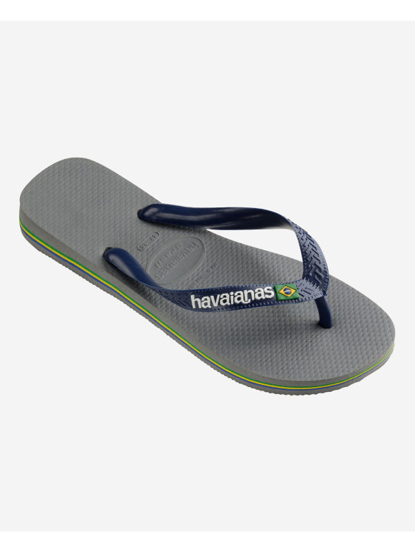 Havaianas Brasil Logo - STEEL GREY/NAVY BLUE