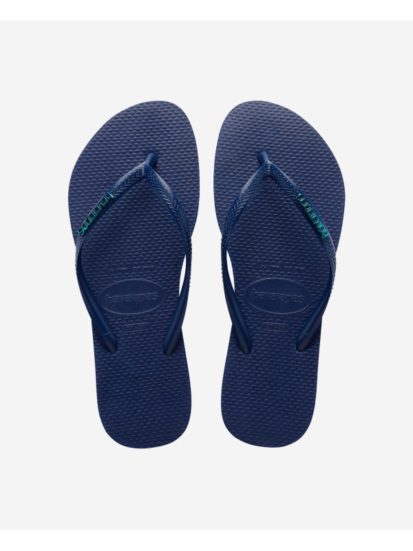 Havaianas Slim Logo - NAVY BLUE/NAVY BLUE