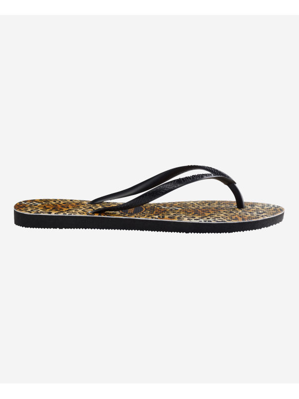 Havaianas Slim Leopard - BLACK/BLACK