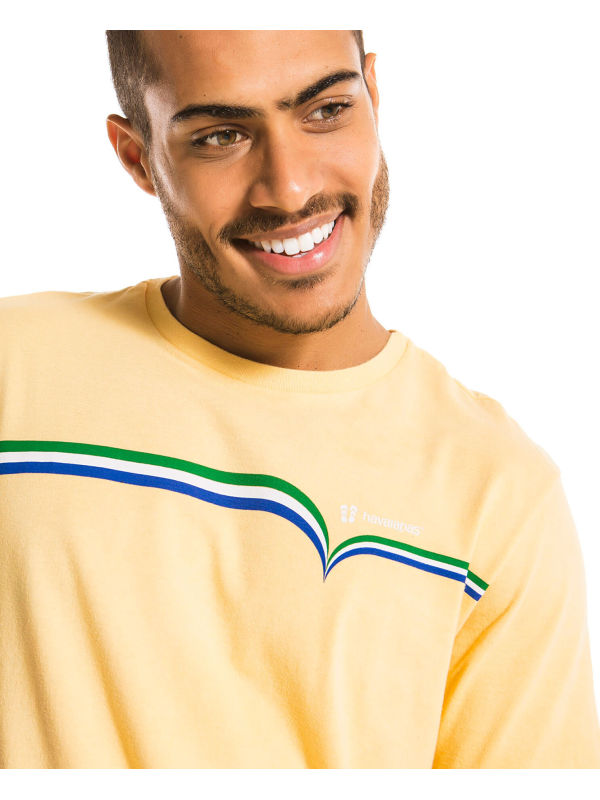 Havaianas T-Shirt Linee Frontali Brasile - PASTEL YELLOW