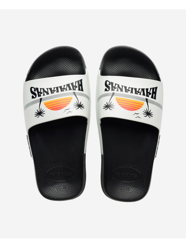 Havaianas Slide Print - BLACK/WHITE