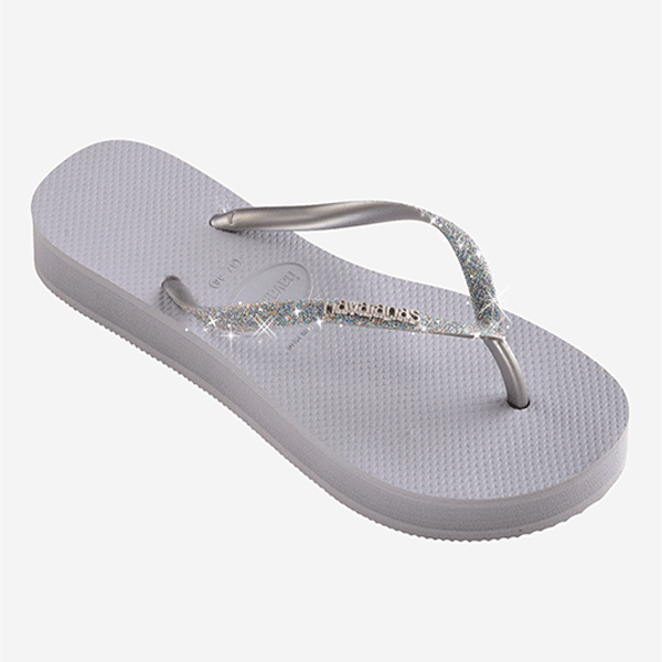Havaianas Slim Flatform Glitter - ICE GREY