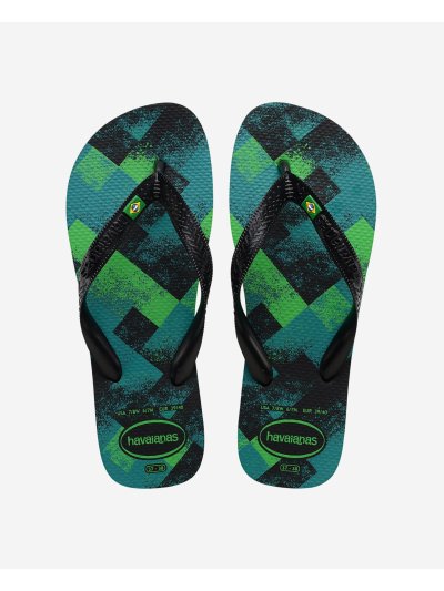 Havaianas Brasil Fresh - BLACK/BLACK/LEAF GREEN