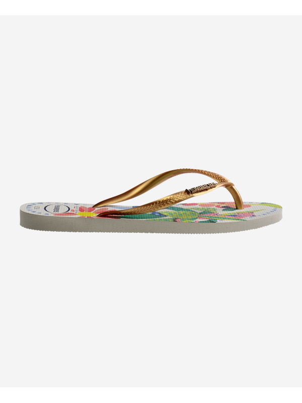 Havaianas Slim Tropical - WHITE/BLUE